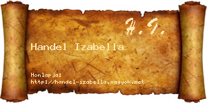 Handel Izabella névjegykártya